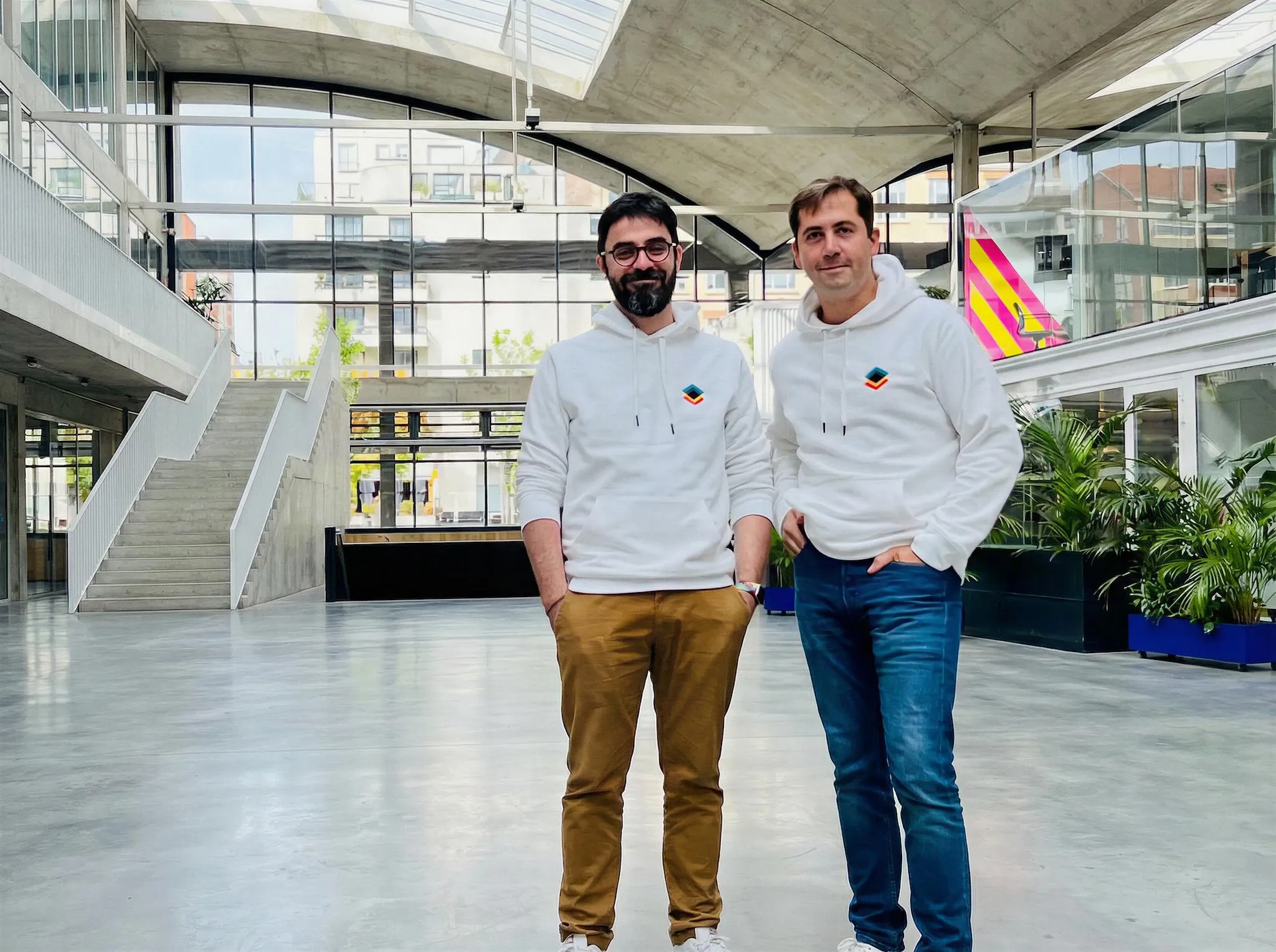 Hervé Nivon and Emmanuel de Maistre, Co-founders of Scenario at Station F, Paris - The biggest startup campus in the world