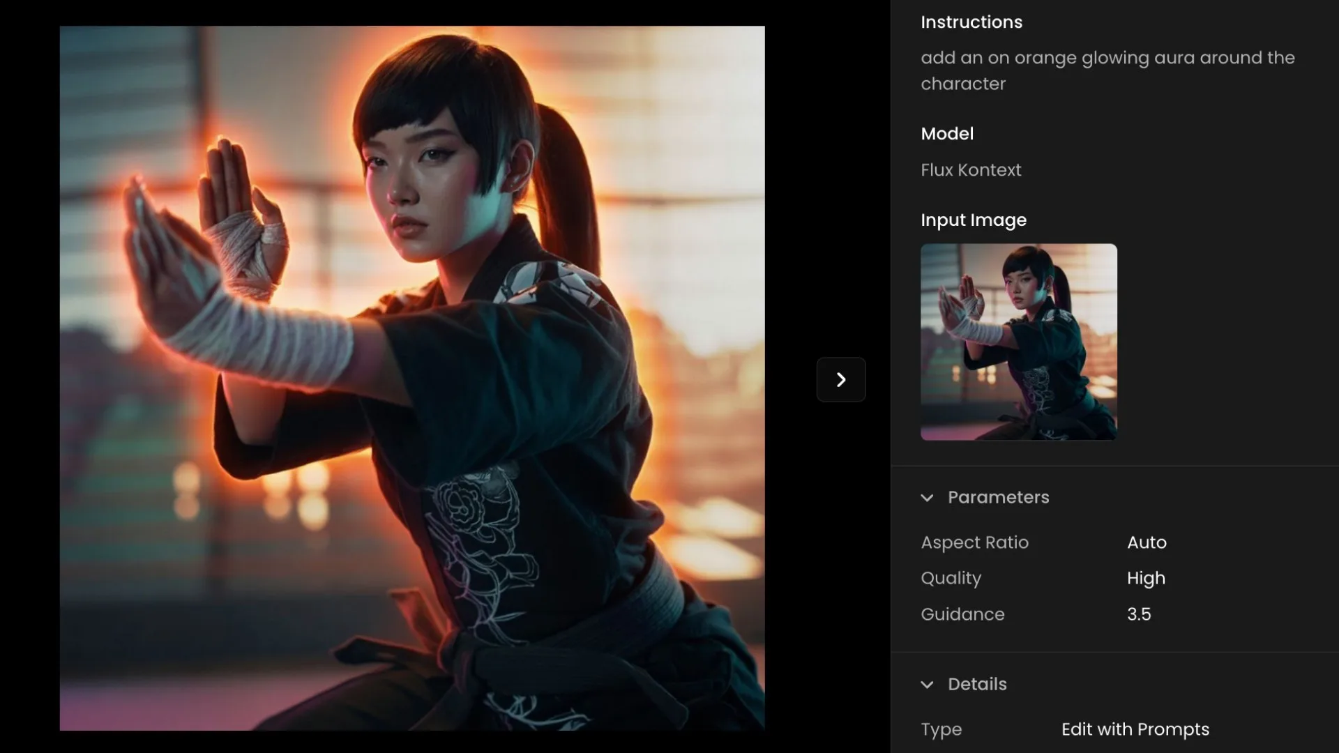 Scenario Interface Showing Character Editing with Flux Kontext