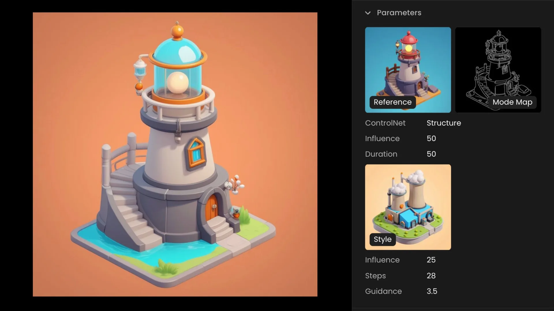 Dual Reference Mode on Scenario: ControlNet + Style Reference