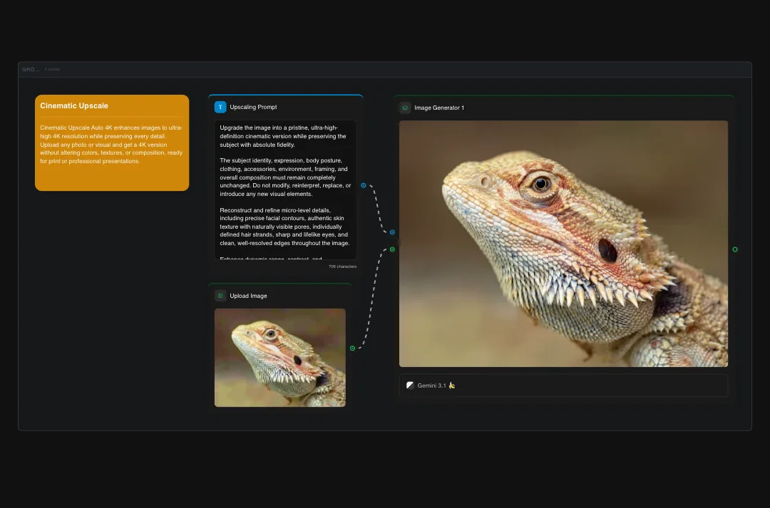 Close-up portrait of a bearded dragon with detailed scales, sharp eyes, and textured skin showing natural coloring in warm earth tones