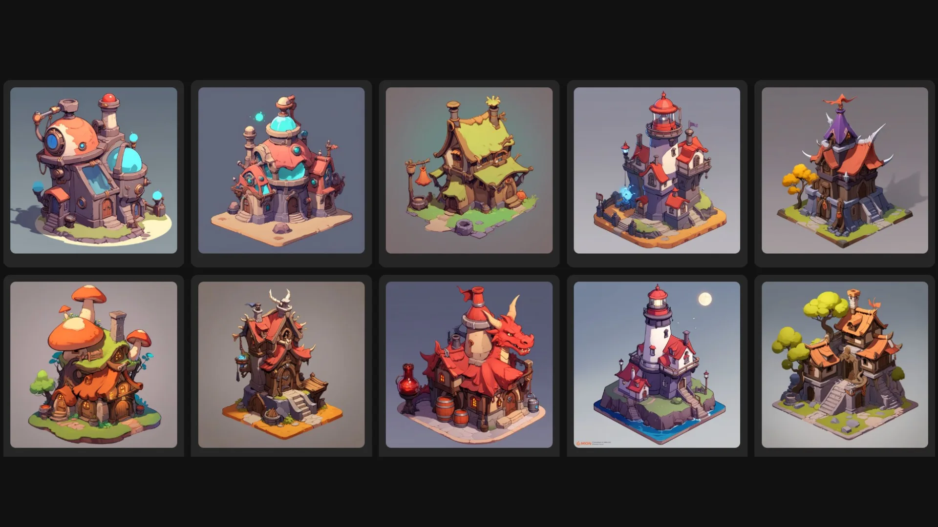 Isometric Building Dataset For Model Training In Scenario