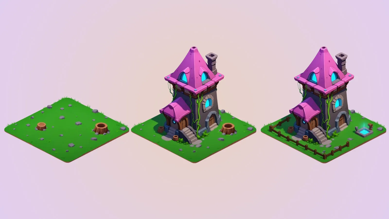 Building an Isometric Tile Using Scenario Inpainting