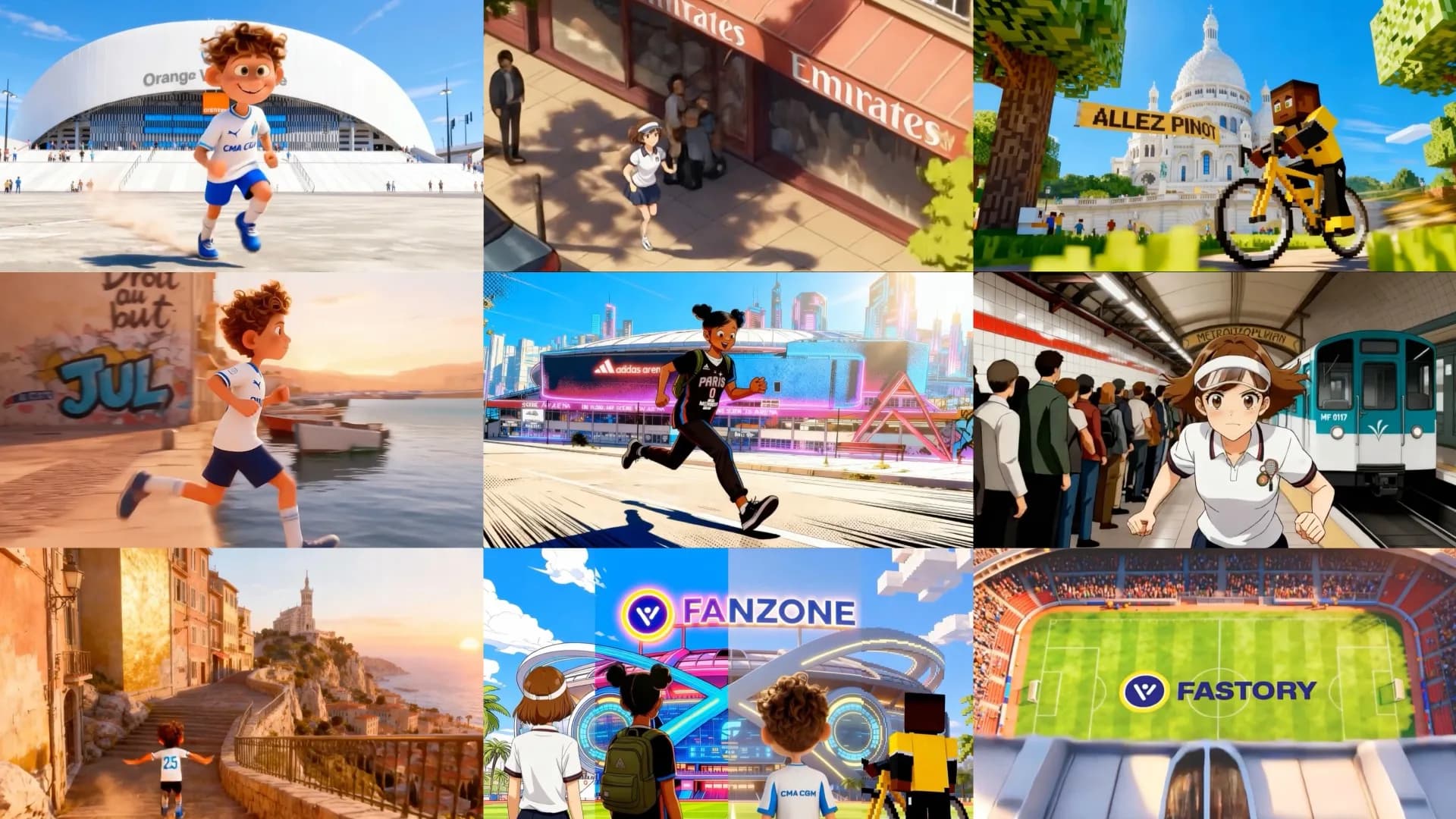 Fastory trailer storyboard with Scenario generated visuals