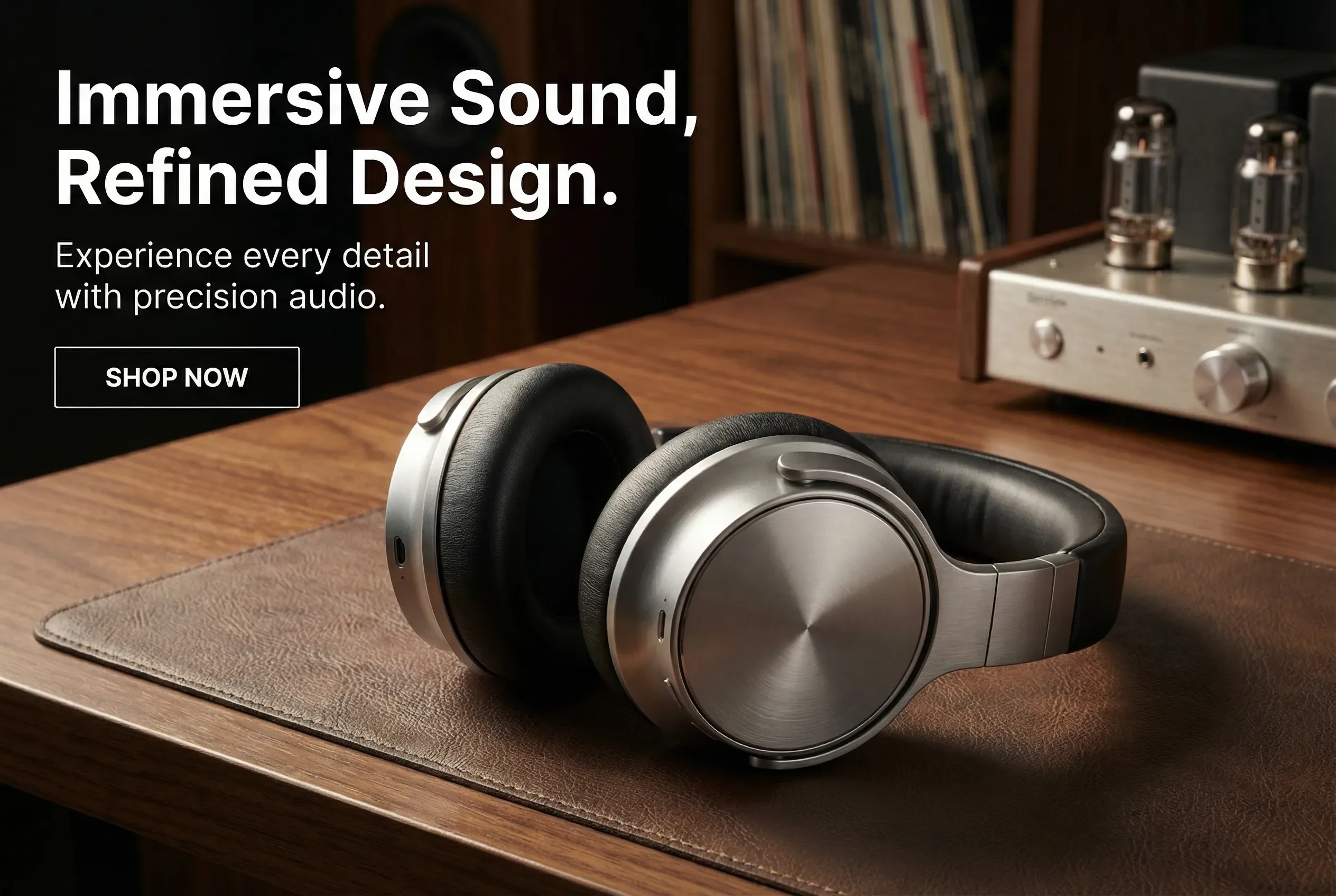 a close up of a pair of headphones on a table