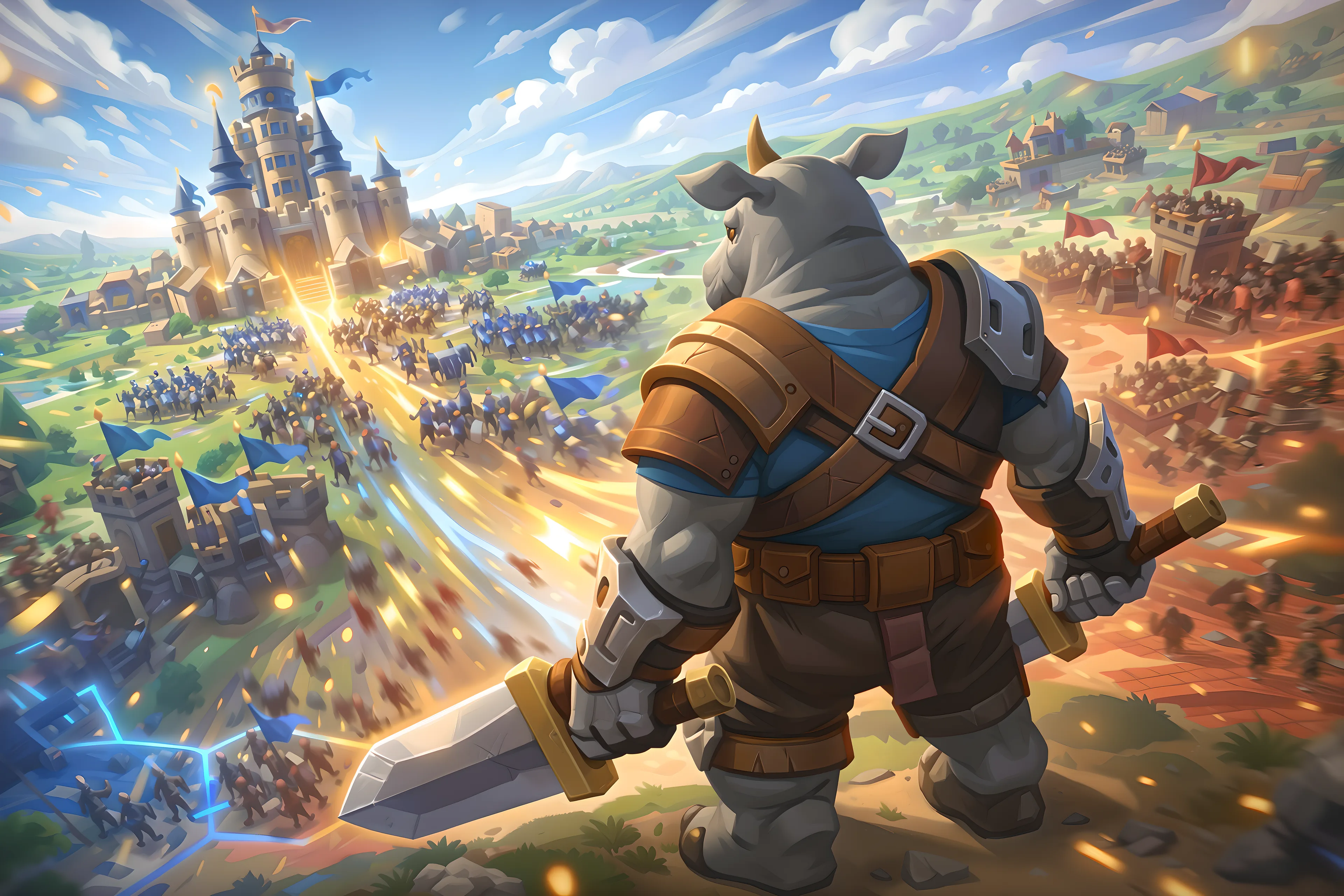 Visual created in Scenario and used by Million Victories for Million Lords marketing campaigns.