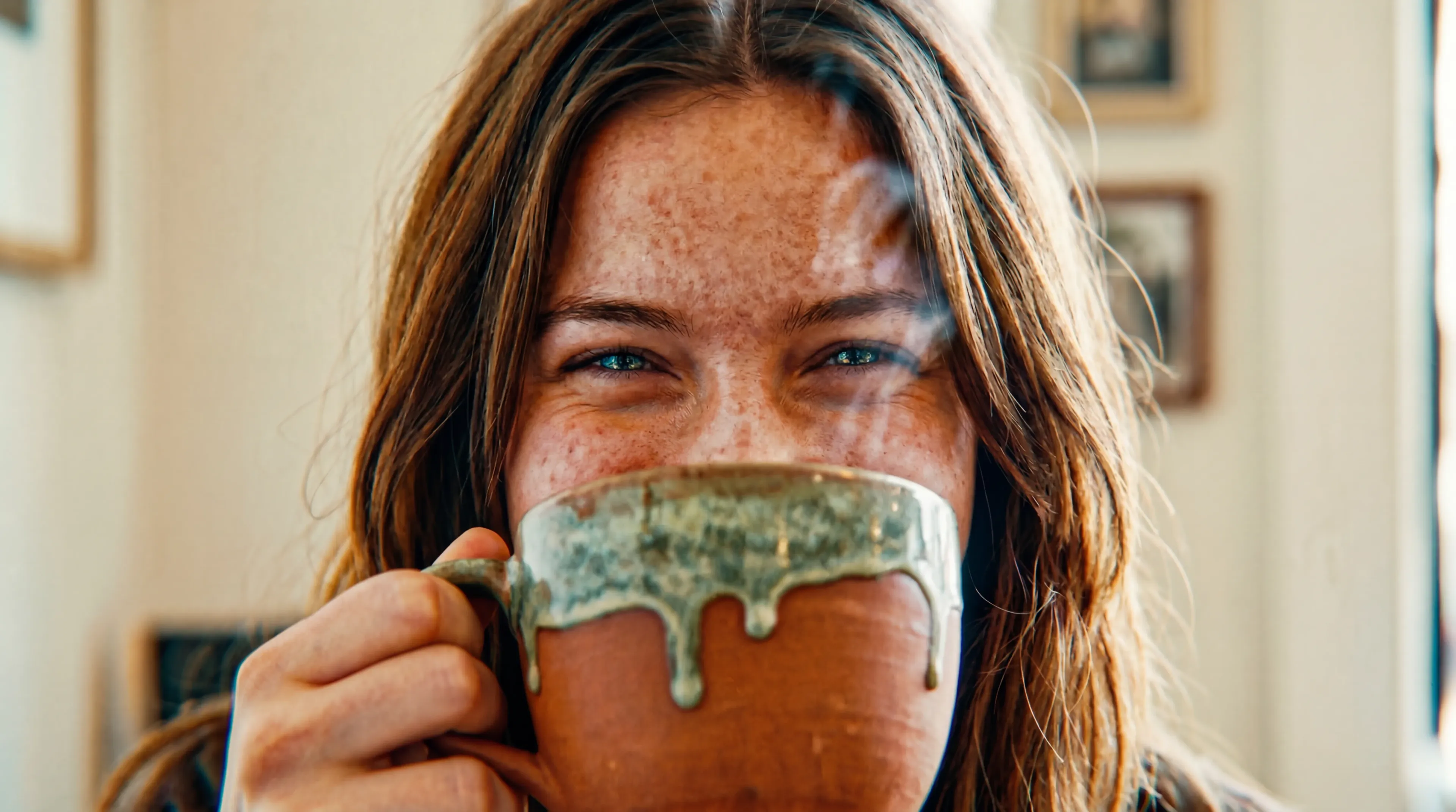 Warm tea-toned AI-generated visual