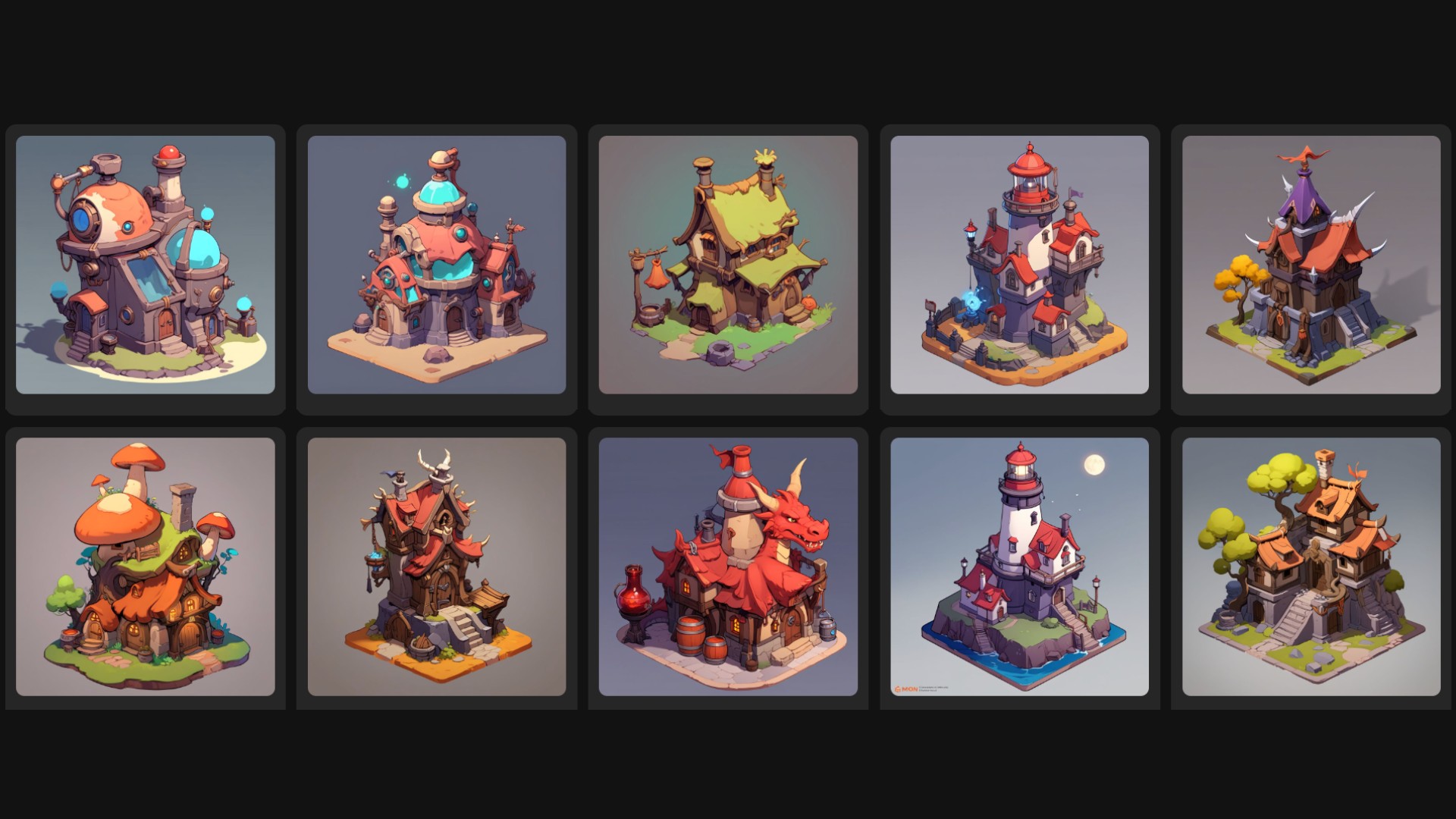 Isometric Building Dataset For Model Training In Scenario