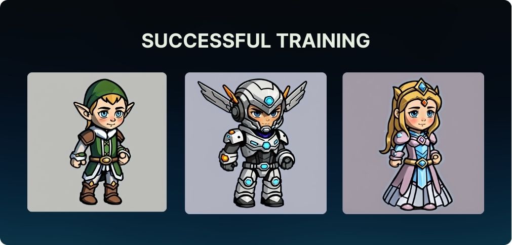 Generation sample for a successfully trained model