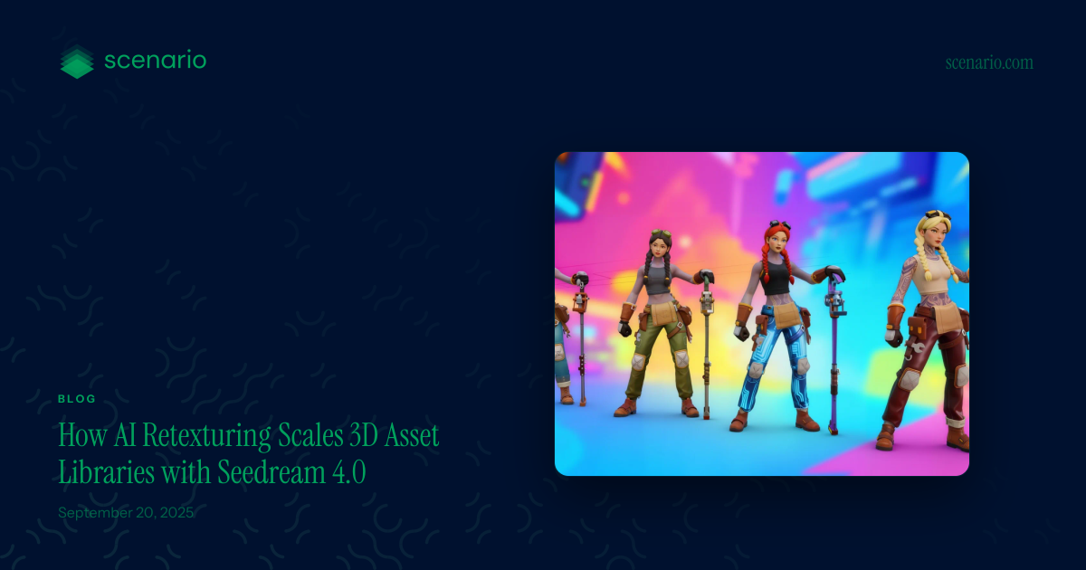 How AI Retexturing Scales 3D Asset Libraries with Seedream 4.0 | Scenario