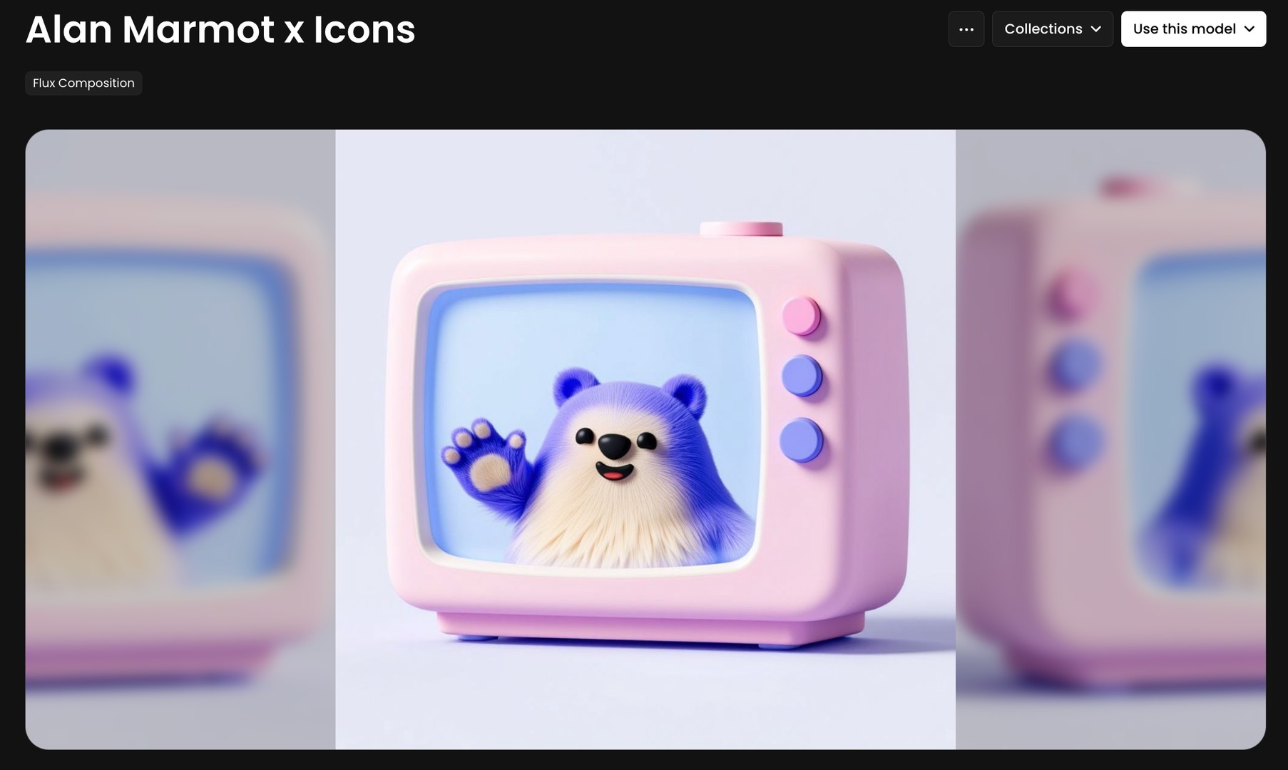 A Flux Composition on Scenario that generates icons for Alan’s mascot 