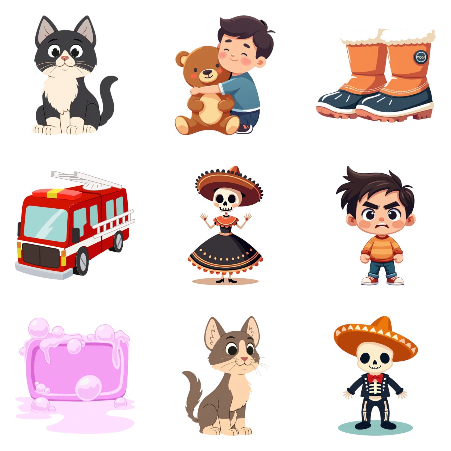 AI-generated educational content maintaining Age of Learning consistent art style