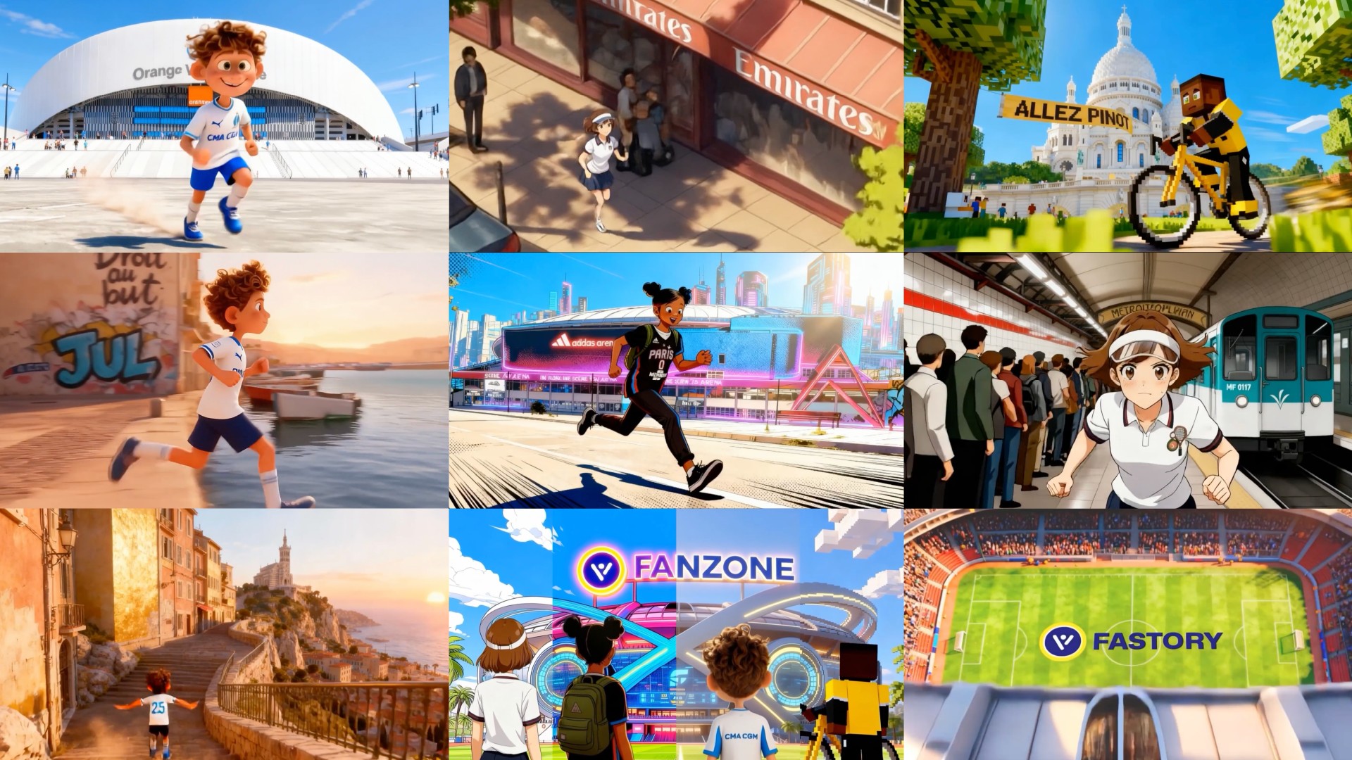 Fastory trailer storyboard with Scenario generated visuals