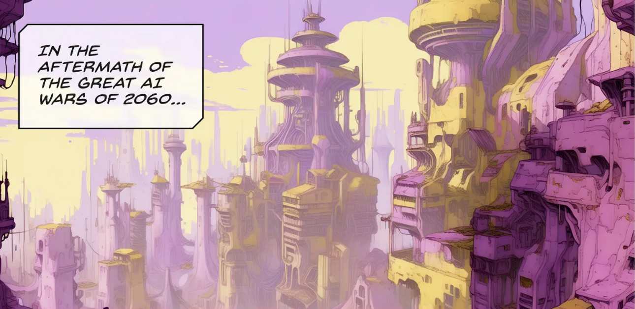 Comic book created with Scenario AI