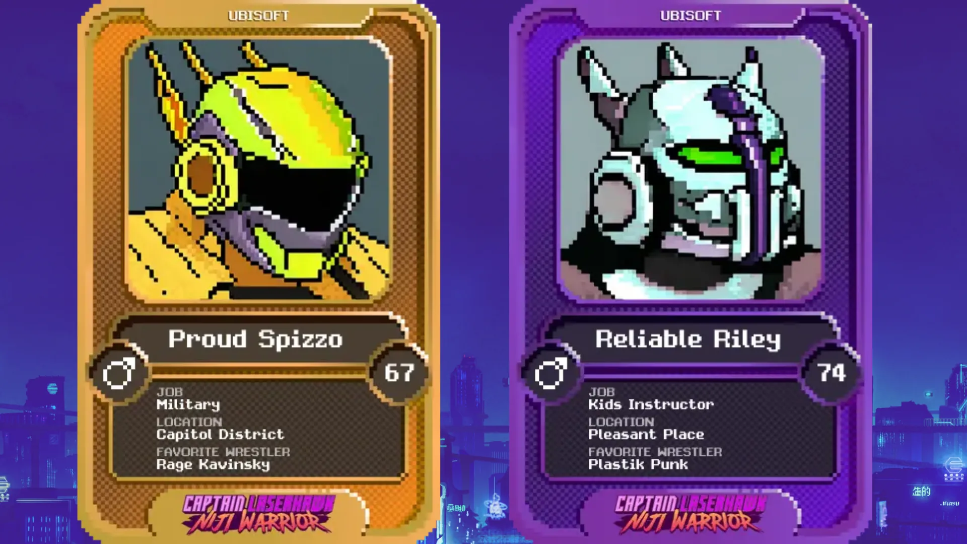 Collection of AI-generated Niji Warrior characters showing diverse variations