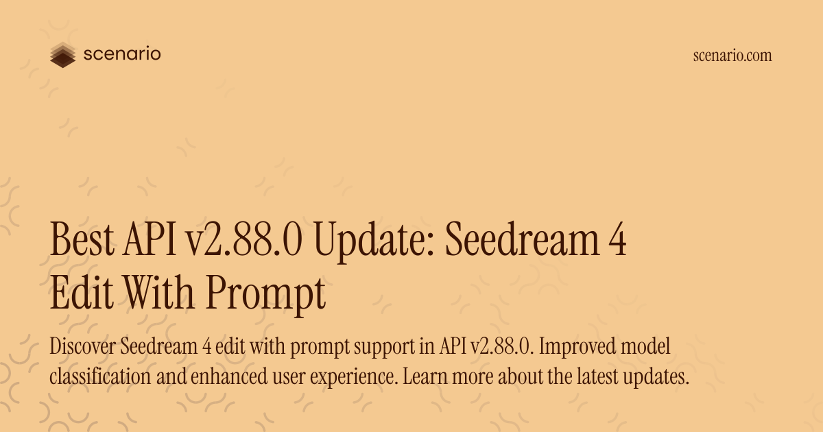 Best API v2.88.0 Update: Seedream 4 Edit With Prompt — Scenario ...