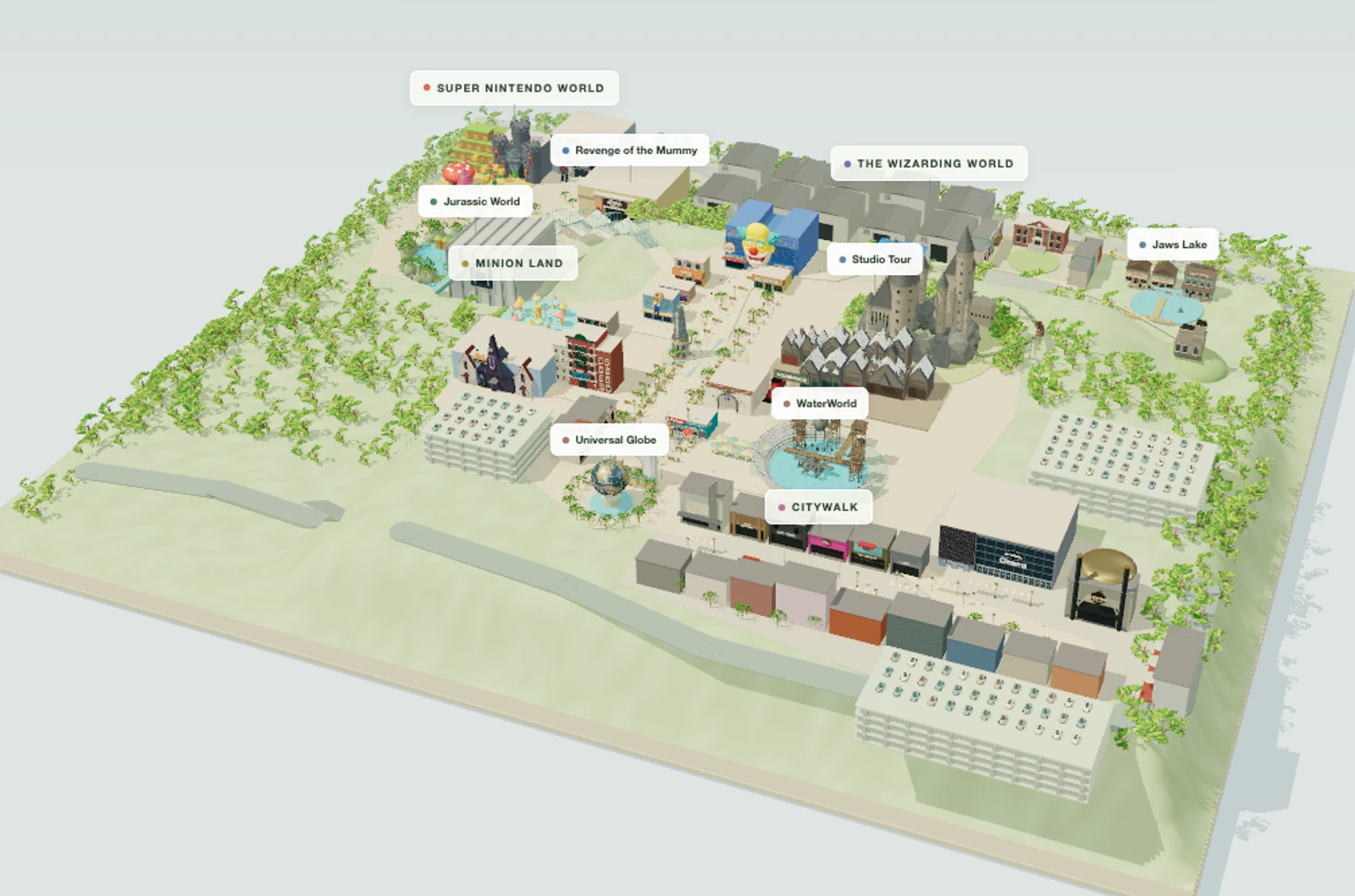 Universal Studios — Explore Park Atlas, an interactive 3D world made with OpenAI GPT-6 Astra and Scenario.…