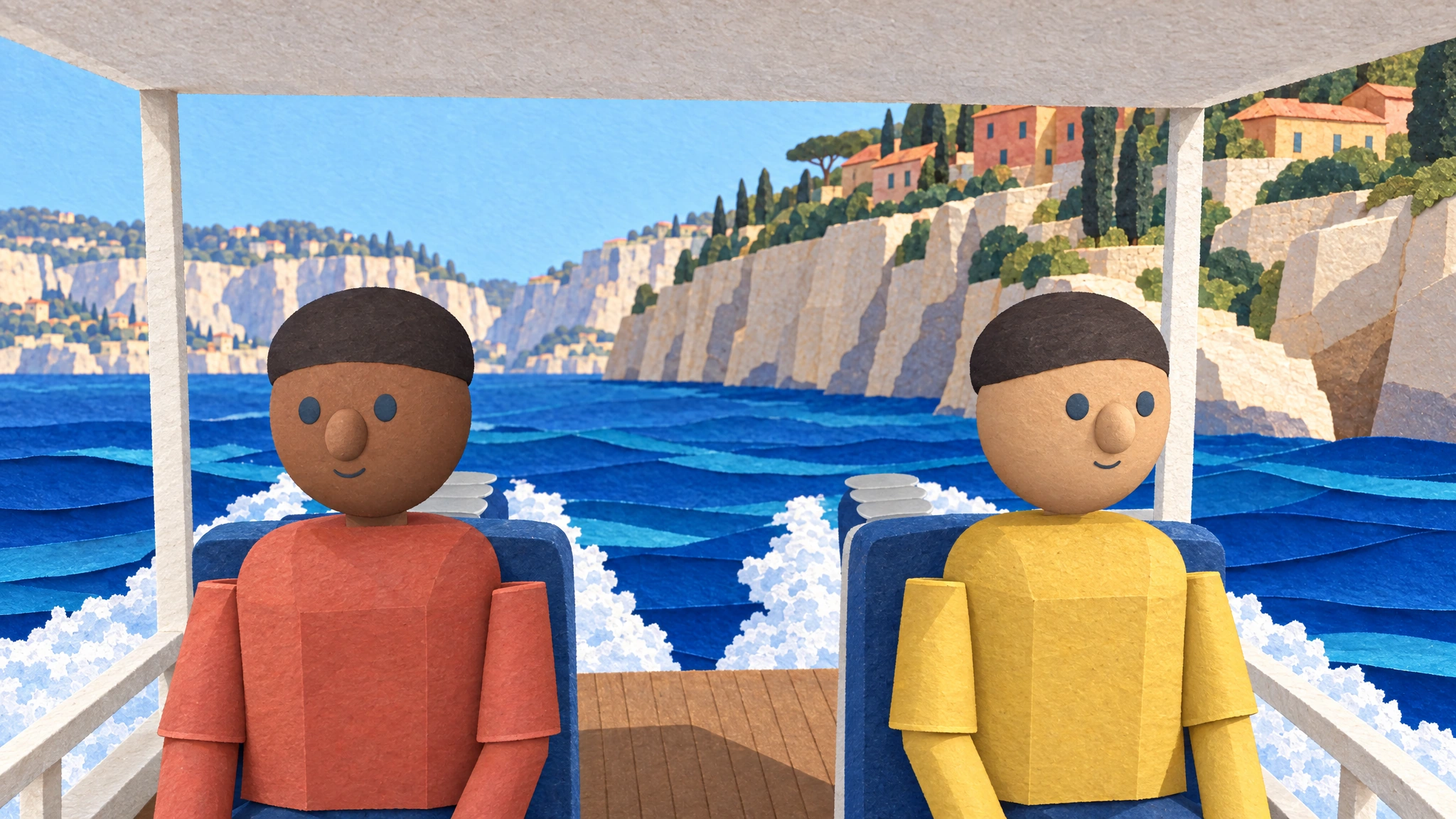 Stylized reference: Guest-seat glide
