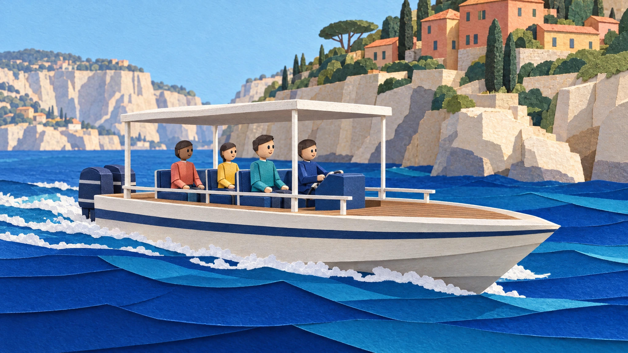 Paper Riviera: Boat stylized identity master