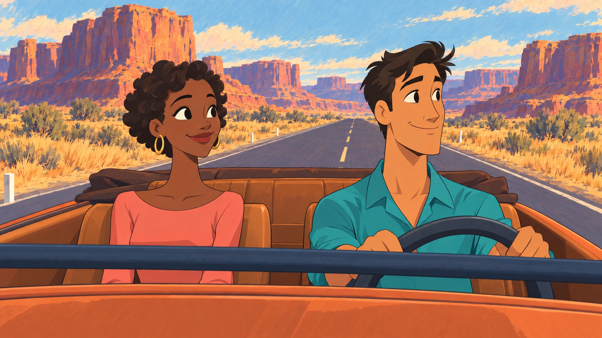 Stylized reference: Together on the road