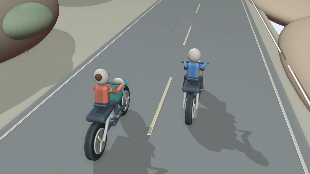 Blender source: Across both riders