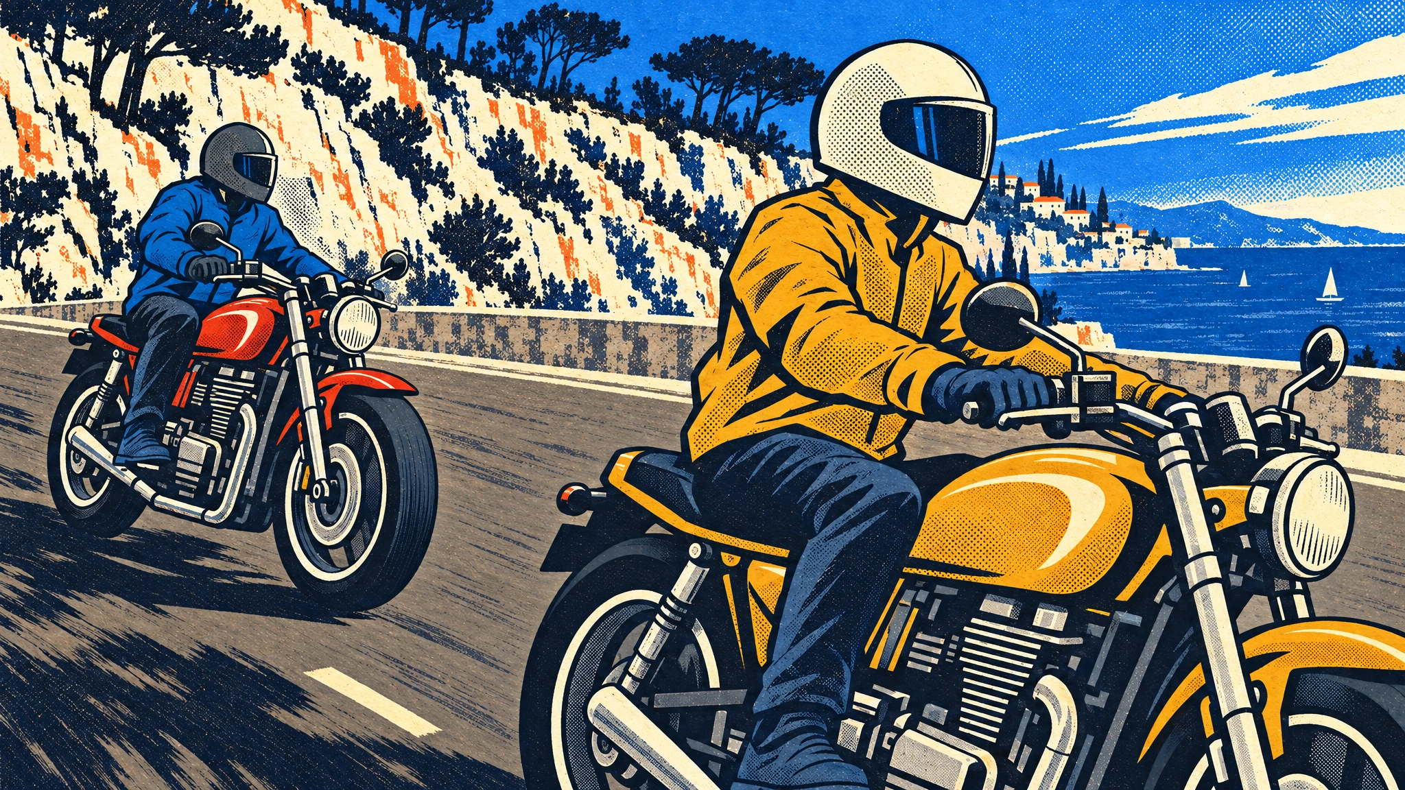 Stylized reference: Rider-side arc