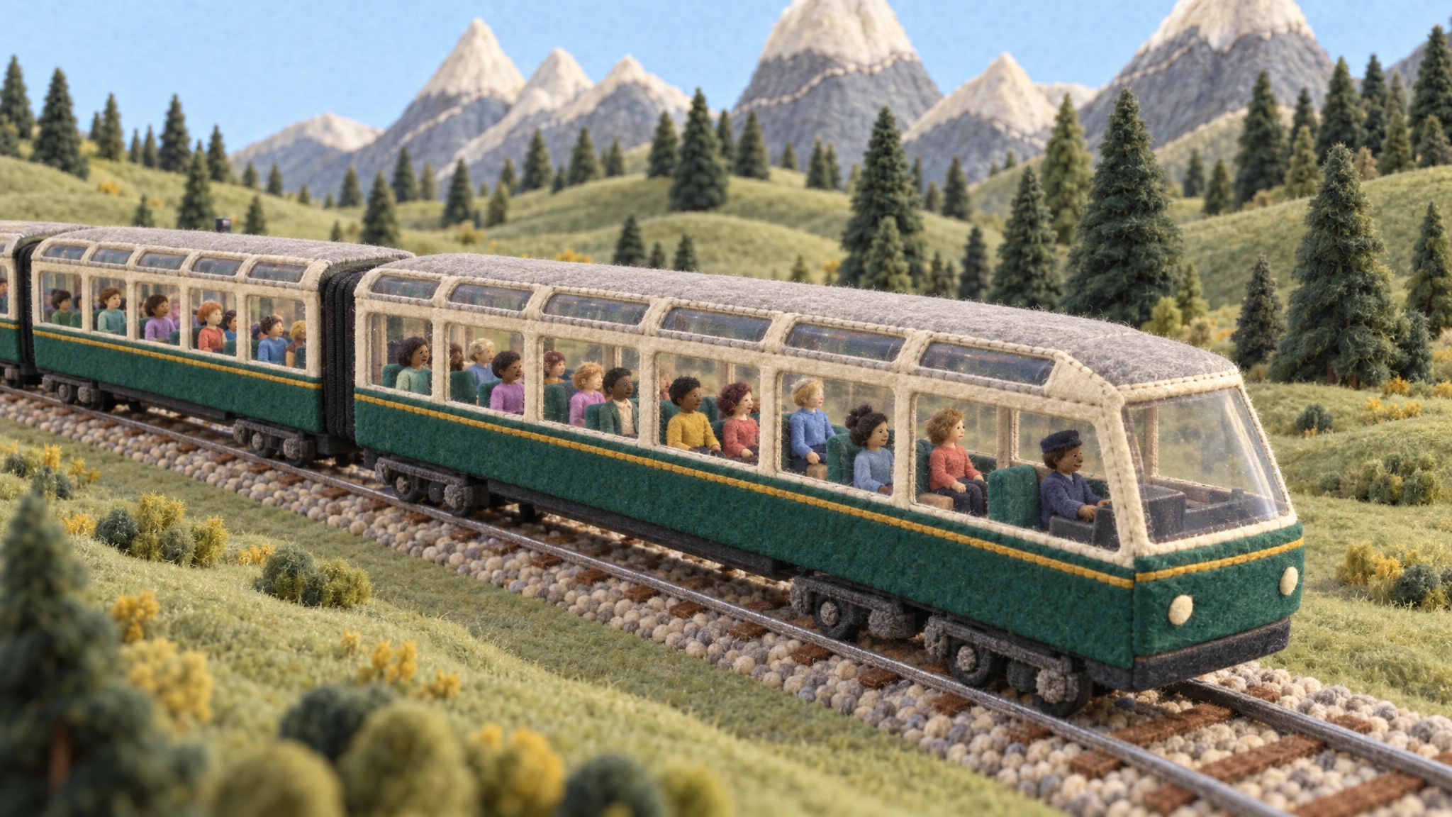 The Woollen Express: Train stylized identity master