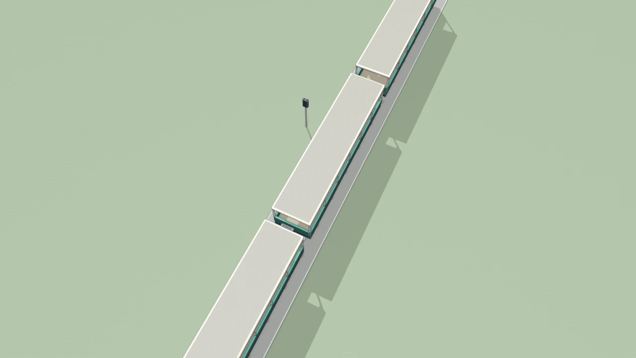 Original Blender frame 169: Overhead crossing