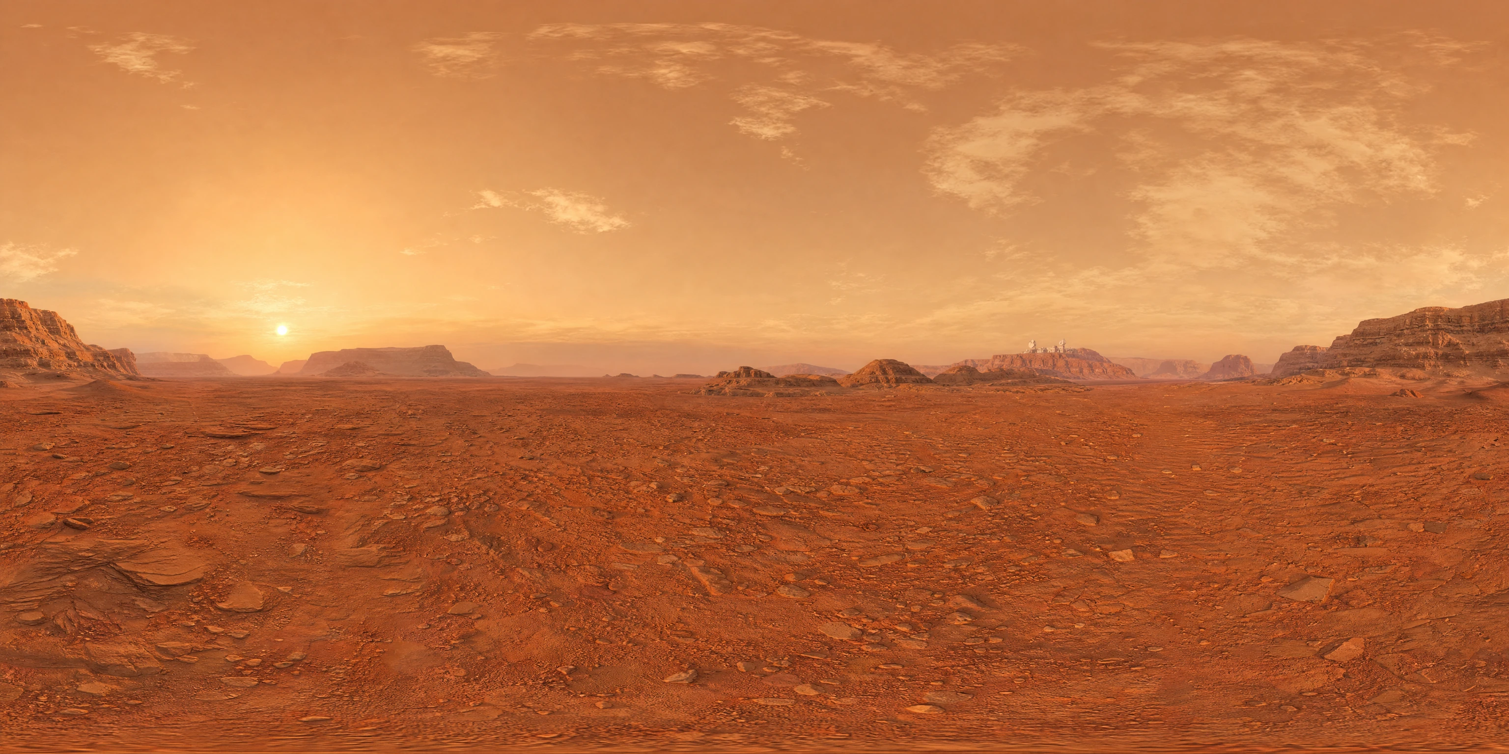 The complete generated Martian panorama