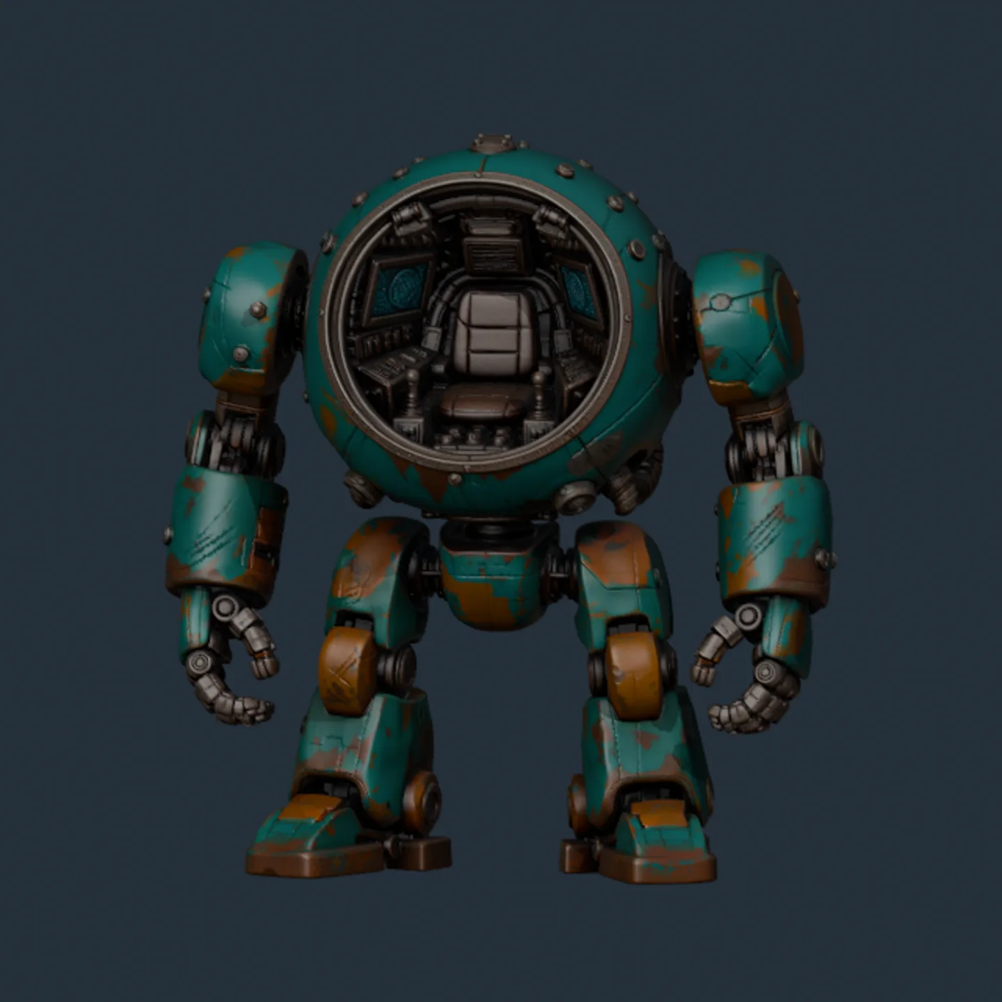Blender render of the supplied mecha model