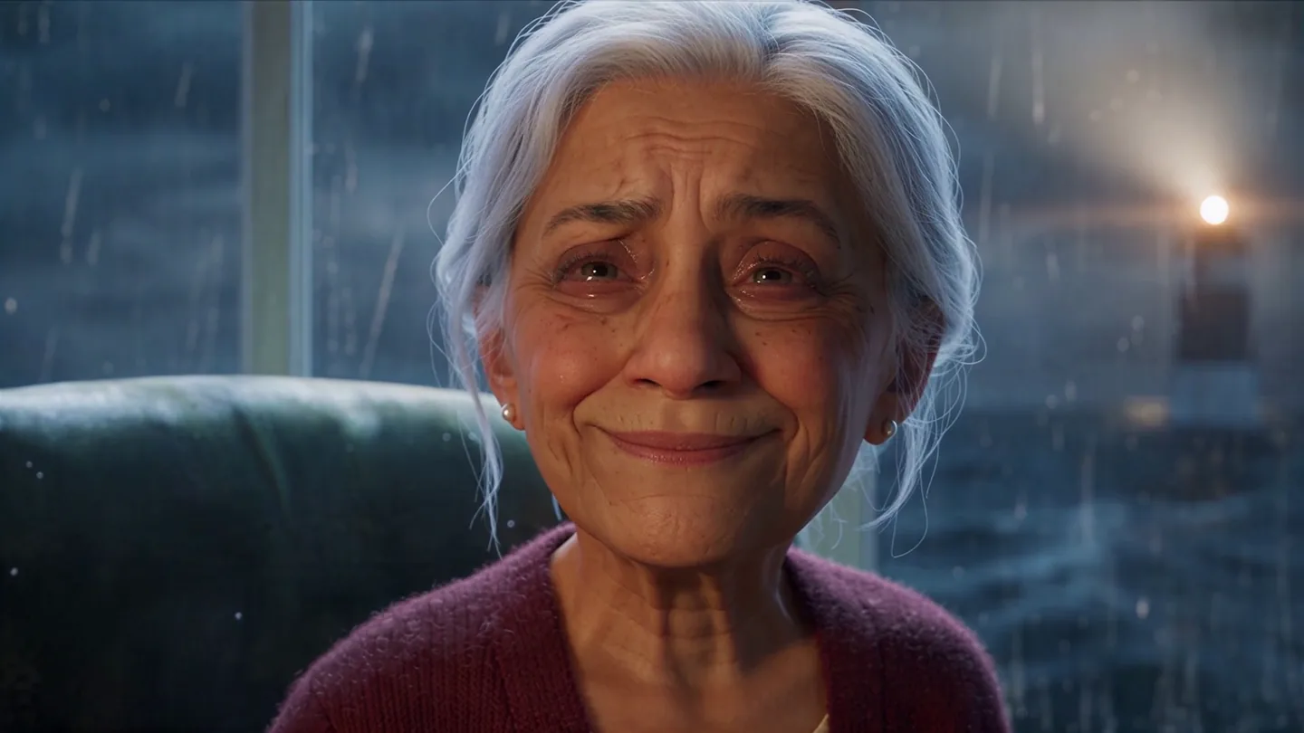 Dottie smiles through her tears