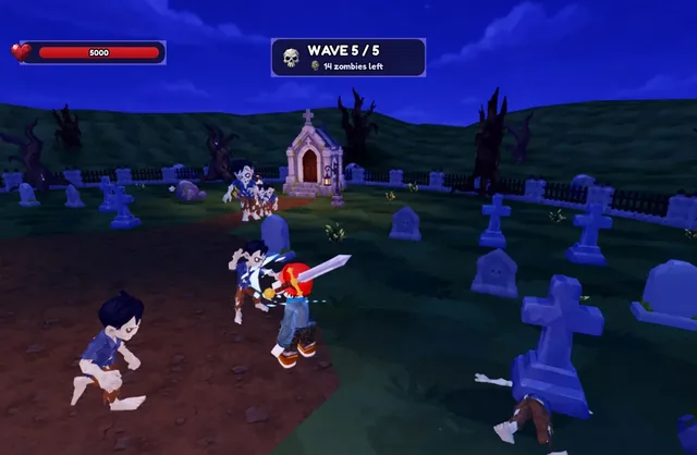 Playtest capture: wave5 b fight close