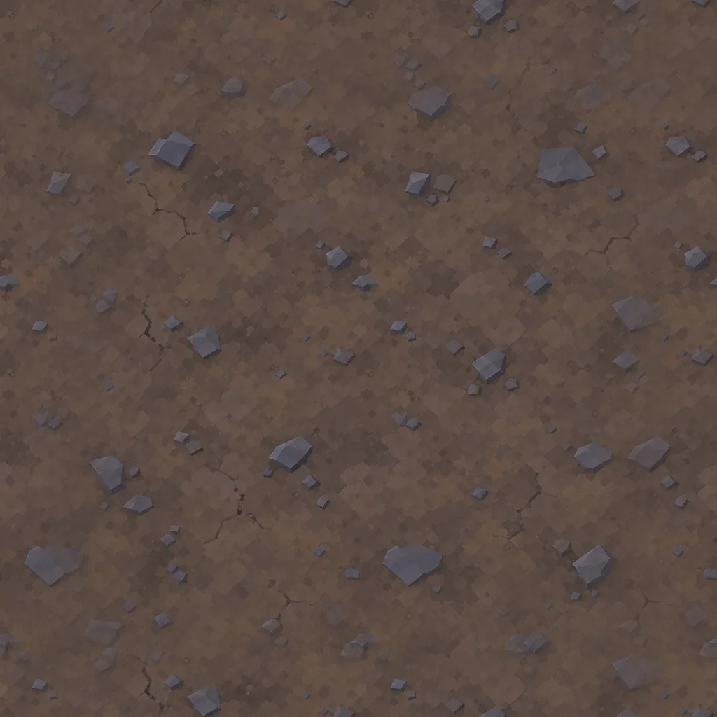 Seamless packed dirt tile