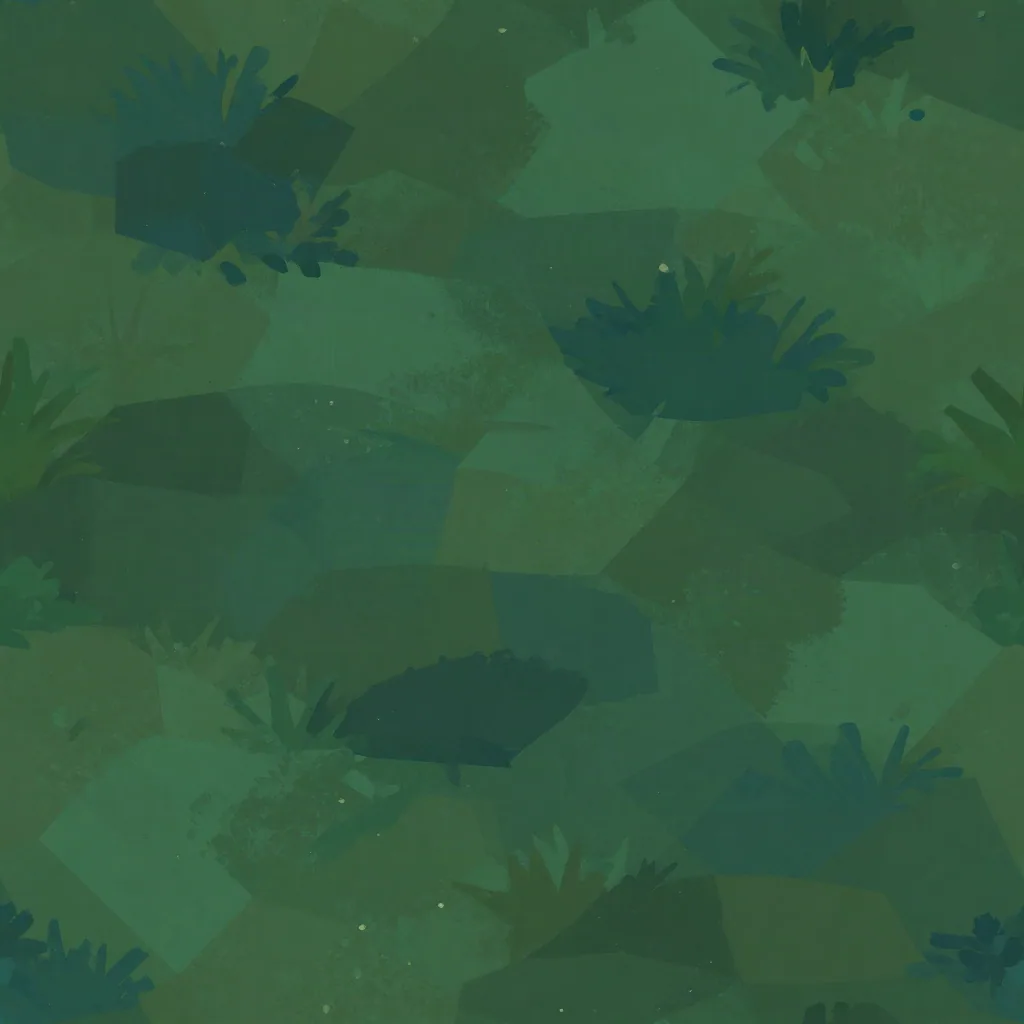 PATINA grass tile: dark mossy grass in flat facets