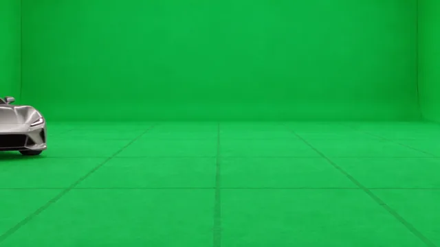 The green shot at one second: the front of the car is already in frame
