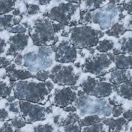 Generated frozen floor tile