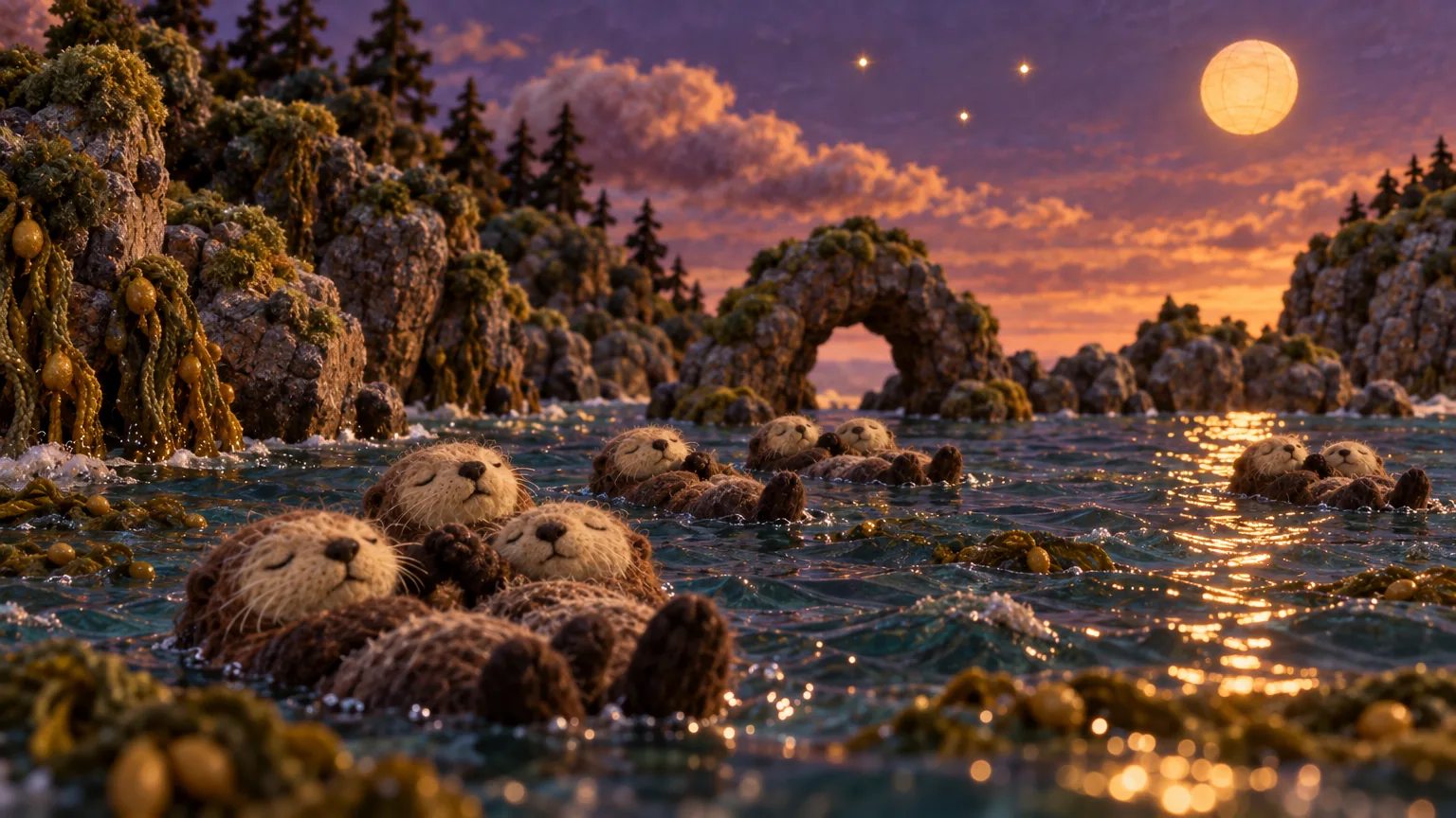 Final repaint with irregular cork rocks and a natural arch