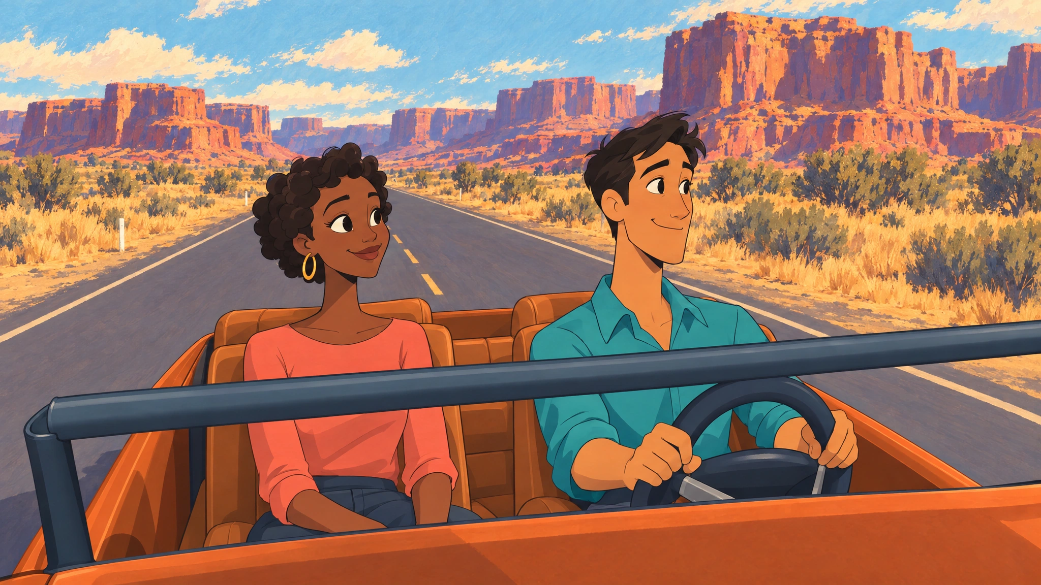 Stylized reference: Together on the road
