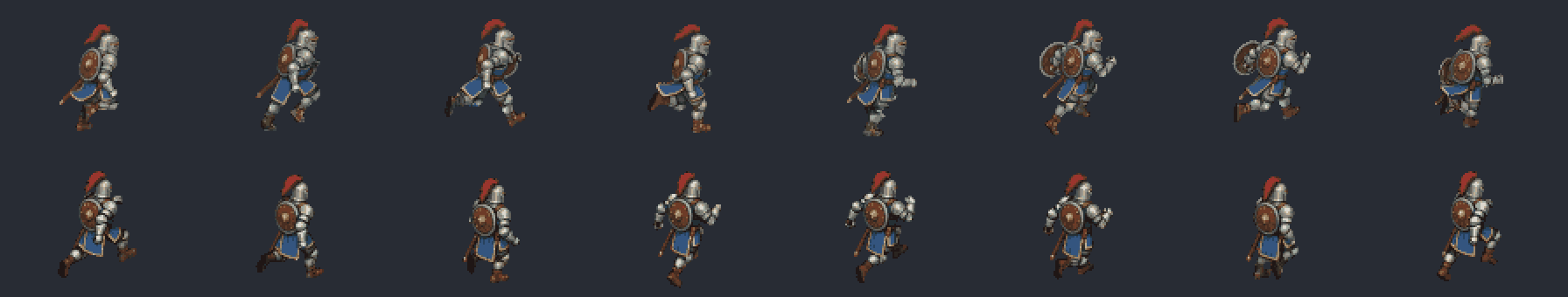 Top: the back-view run turned into a side profile. Bottom: the fixed run keeps the diagonal