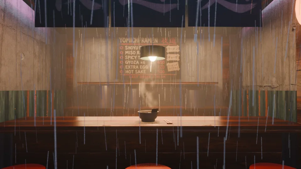 Test render of the counter washed out by haze