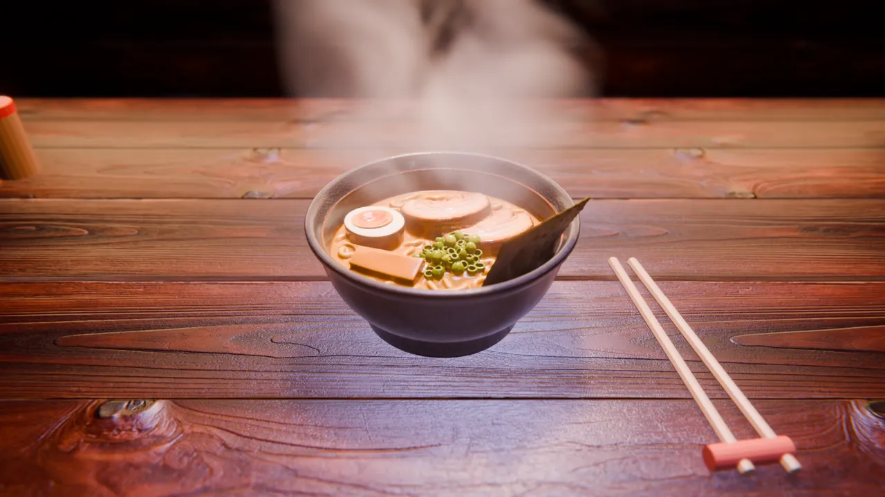 Frame 240: the bowl, steaming
