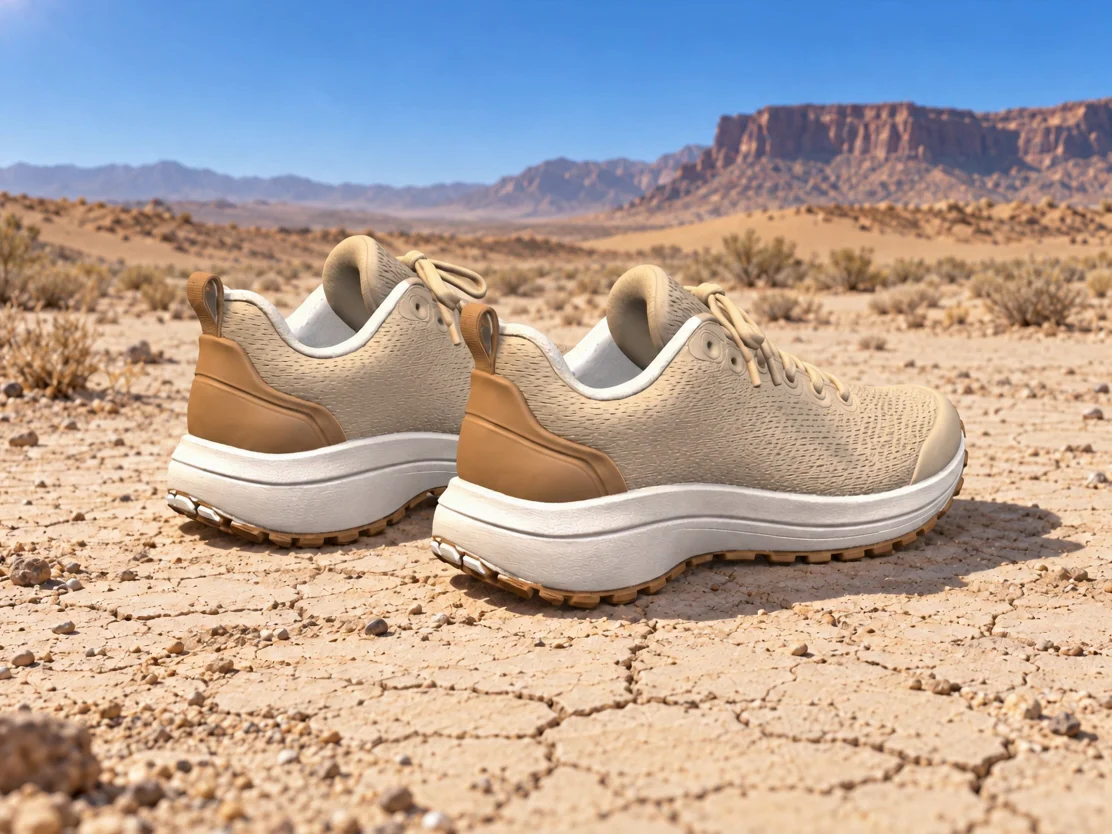 Tern in Sandstone on cracked clay in the desert