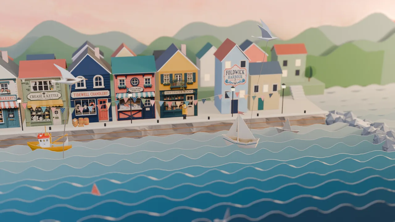Frame 120: the sailboat crossing the harbour past the breakwater