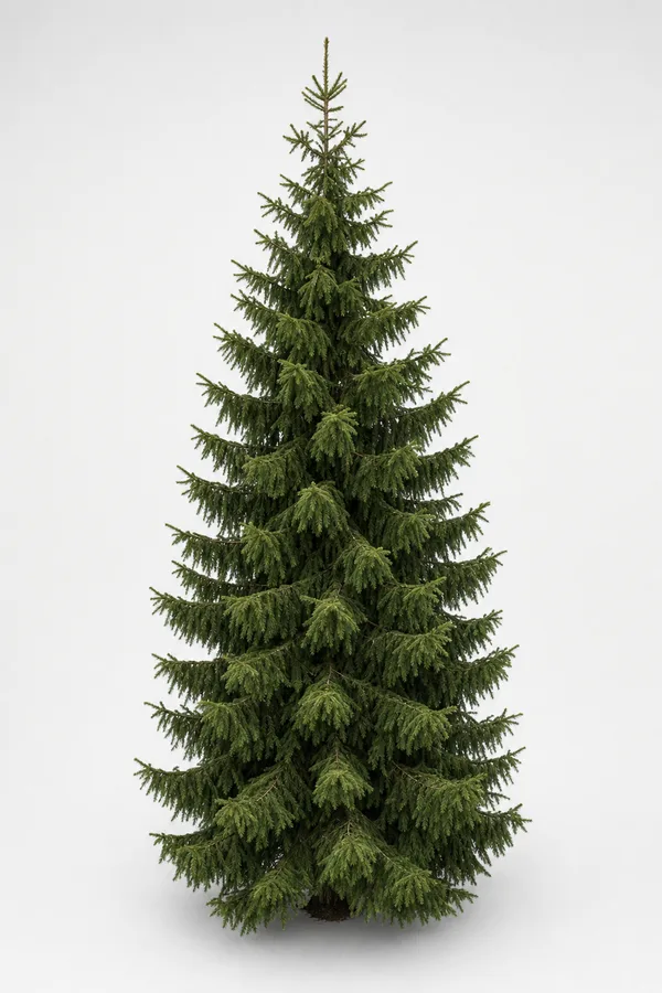 Concept of a single spruce tree