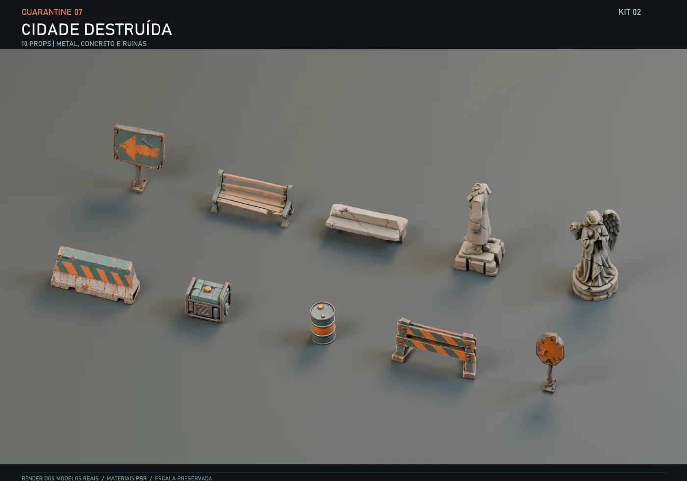 Complete destroyed city kit