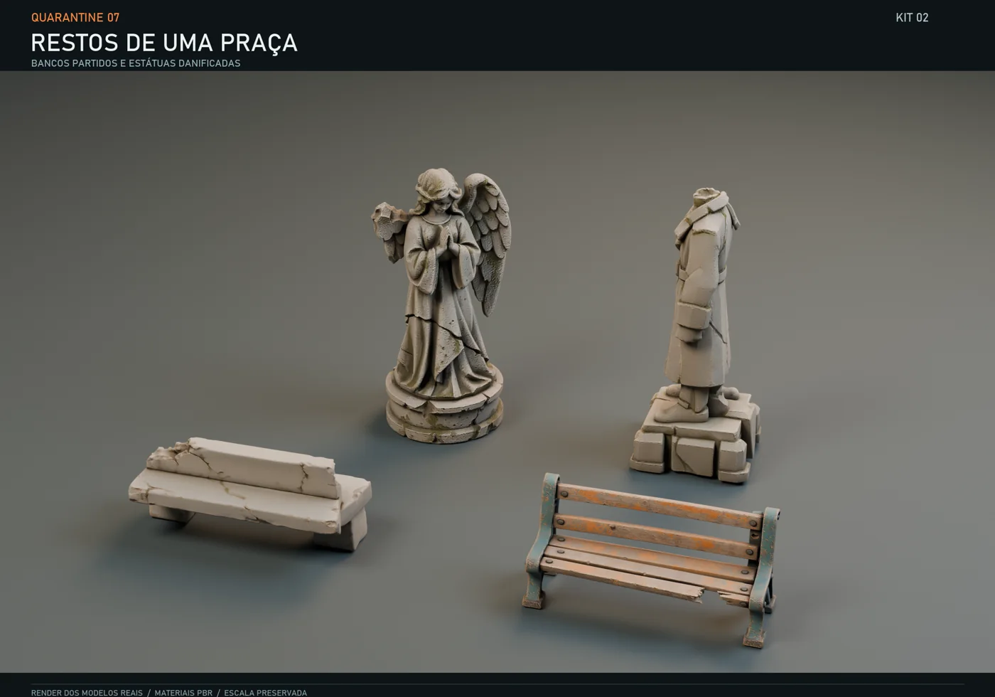 Closer look at the destroyed city kit