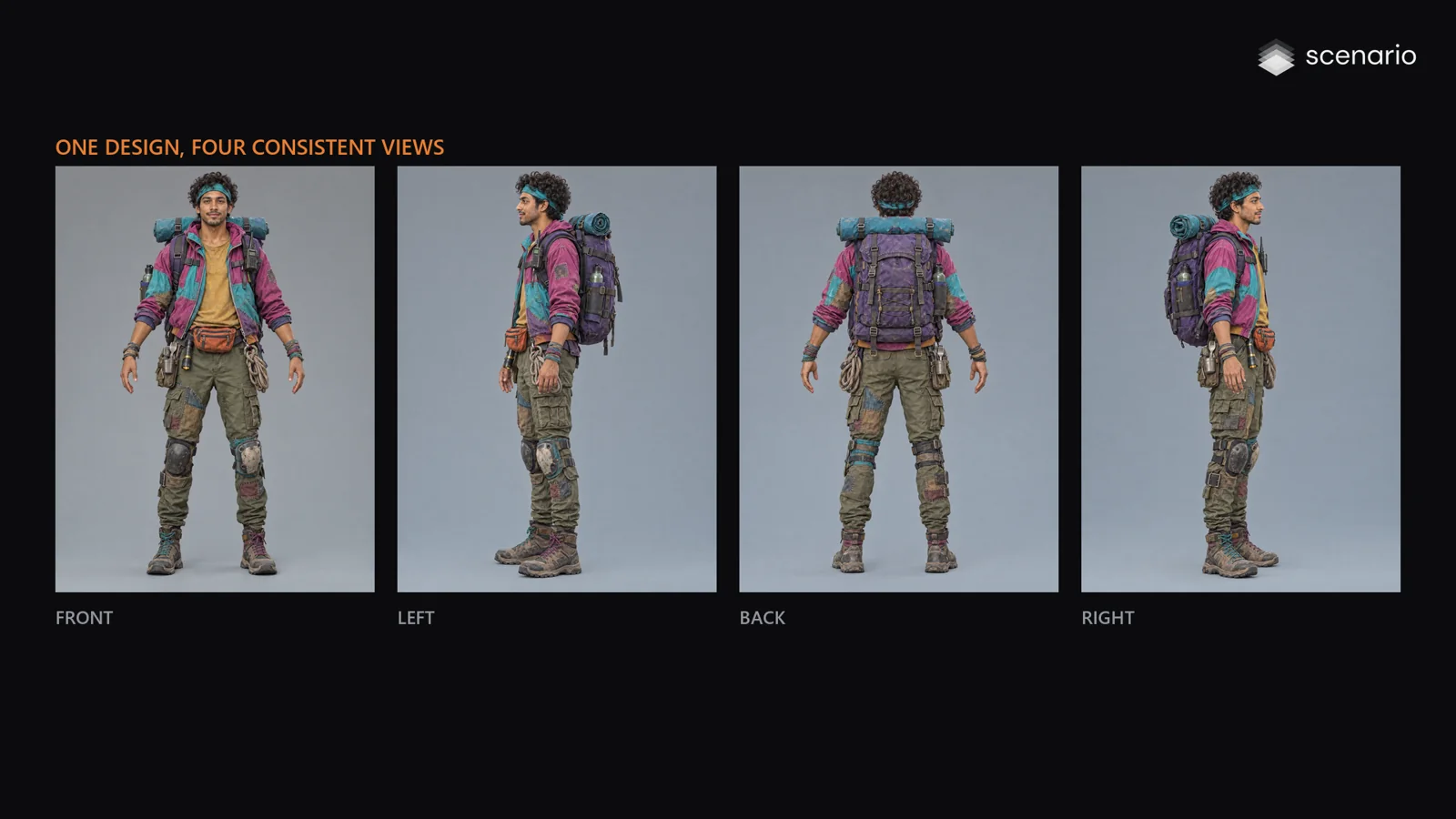 Build four views: actual production imagery