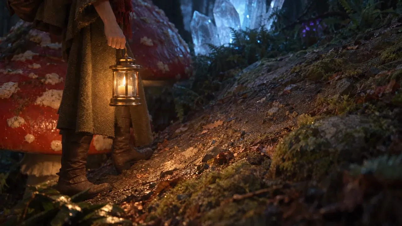 Cut 21 in the finished film: she walks with the lantern