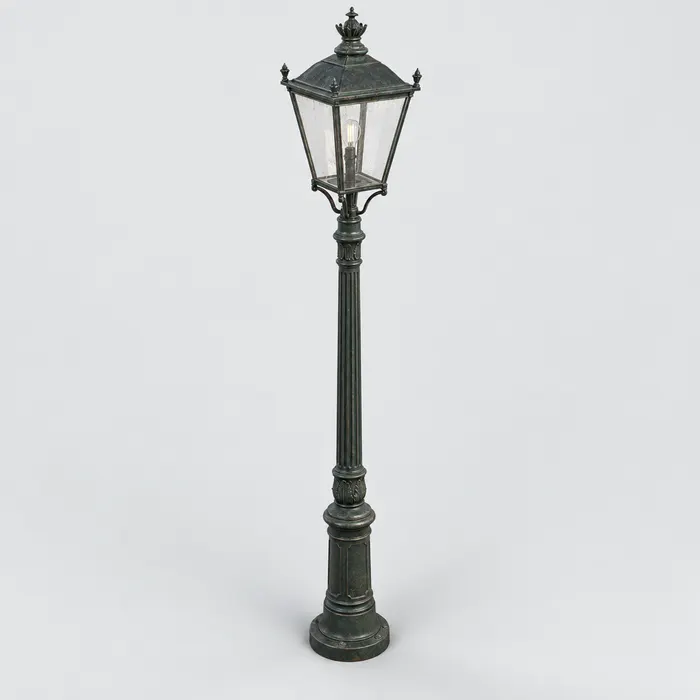 A cast-iron street lantern