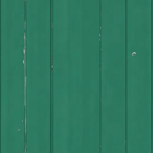 Painted green shopfront wood