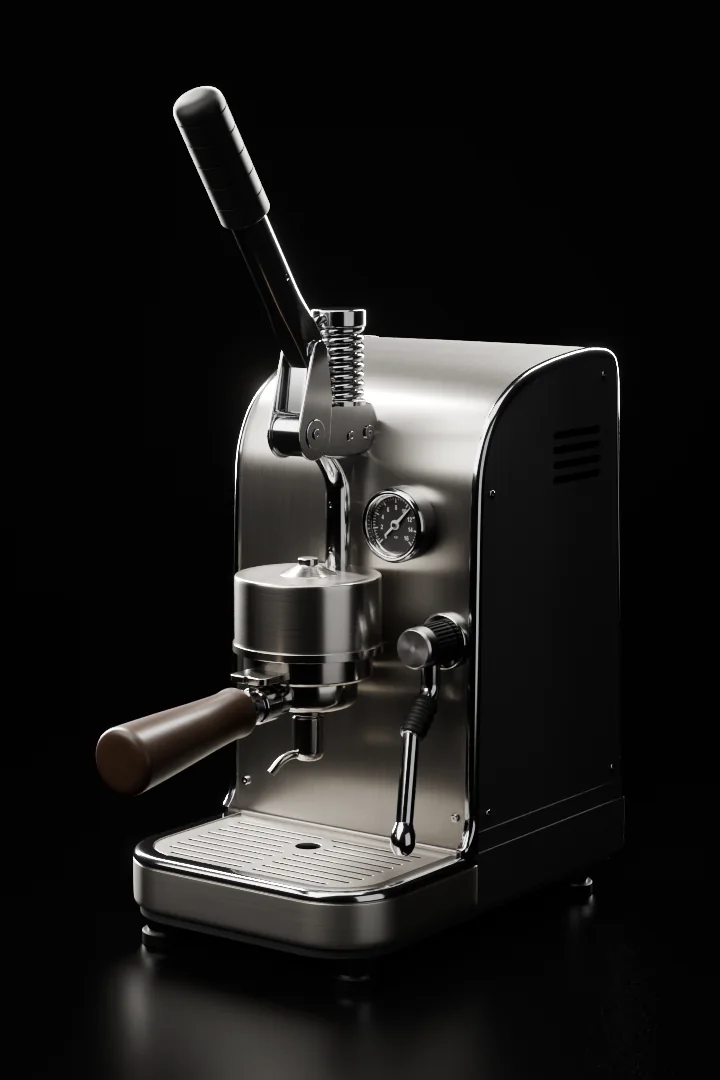 Dark studio render from the concept angle